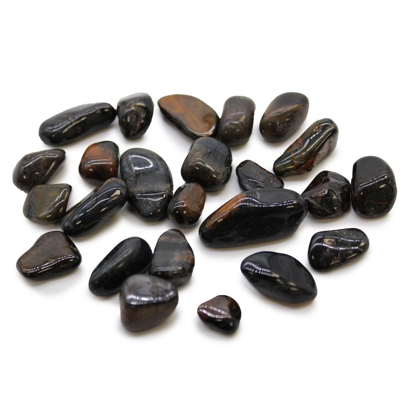Small African Tumble Stone - Tigers Eye - Blue