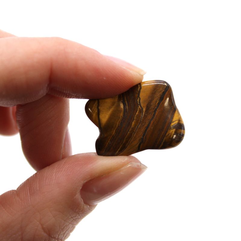 Small African Tumble Stone - Tigers Eye - Golden