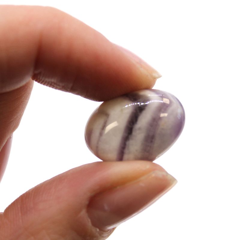 Small African Tumble Stone - Amethyst - Chevron