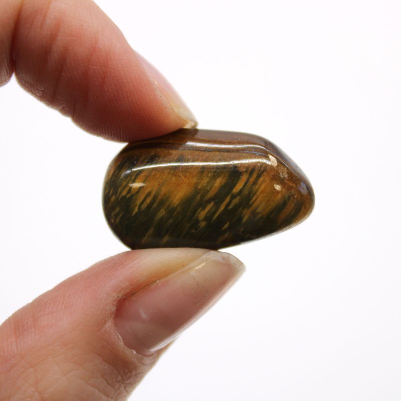 Small African Tumble Stone - Tigers Eye - Varigated