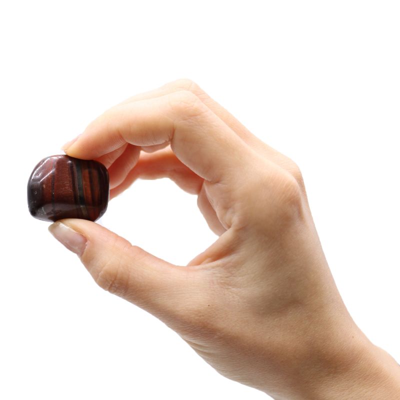 L Tumble Stone - Red Tiger Eye