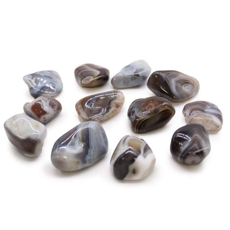 XL Tumble Stones - Grey Agate