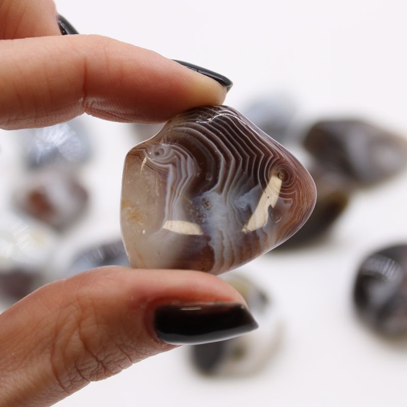 XL Tumble Stones - Grey Agate