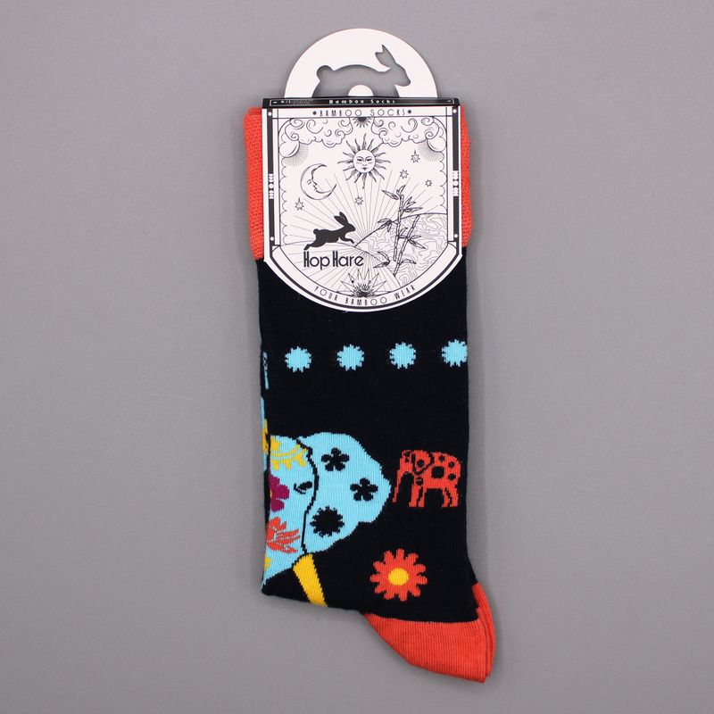 Hop Hare Bamboo Socks - Lucky Elephant S/M