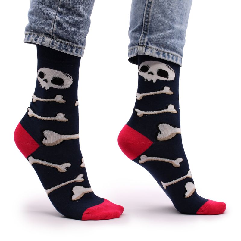 Hop Hare Bamboo Socks - Skulls and Bones S/M
