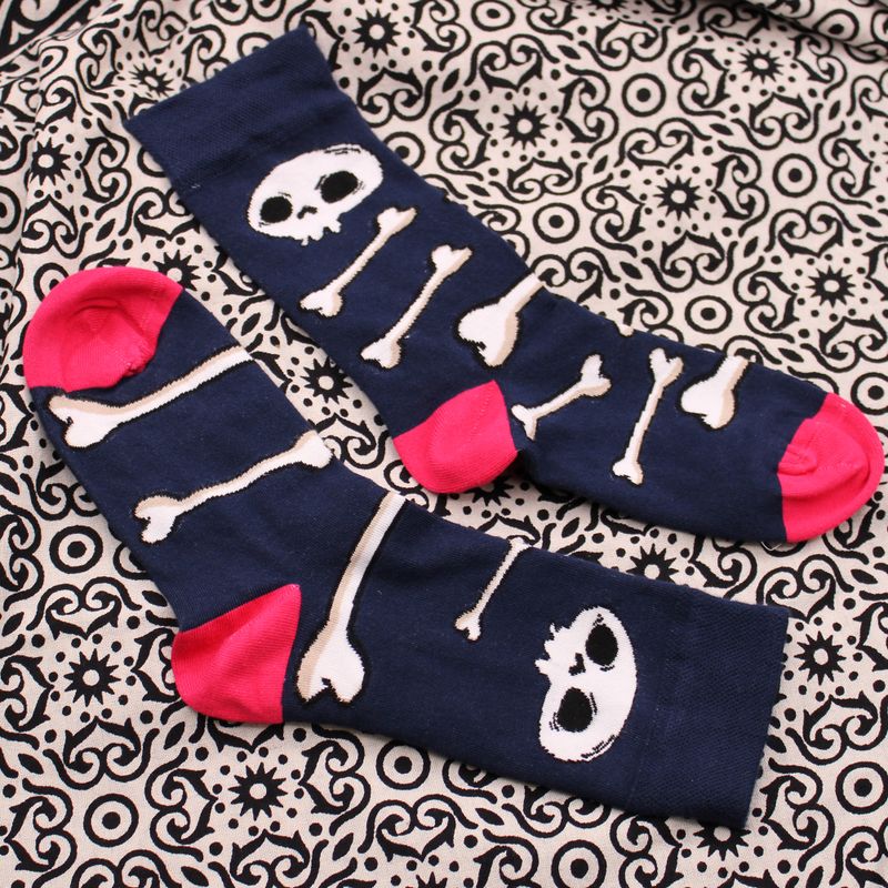 Hop Hare Bamboo Socks - Skulls and Bones S/M