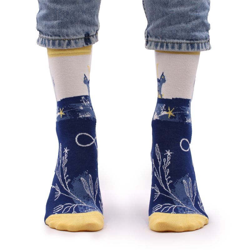 Hop Hare Bamboo Socks - Midnight Cat S/M