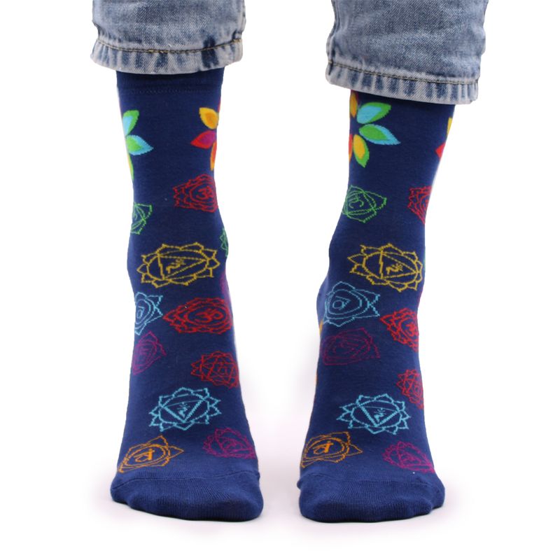 Hop Hare Bamboo Socks - Rainbow Chakra S/M