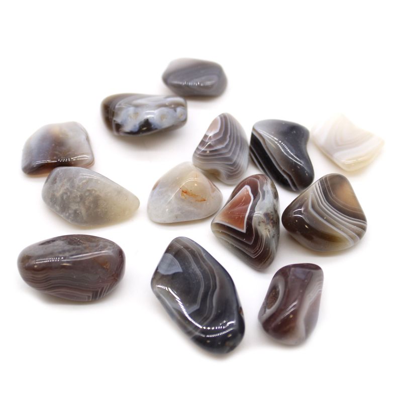 M Tumble Stone - Grey Agate