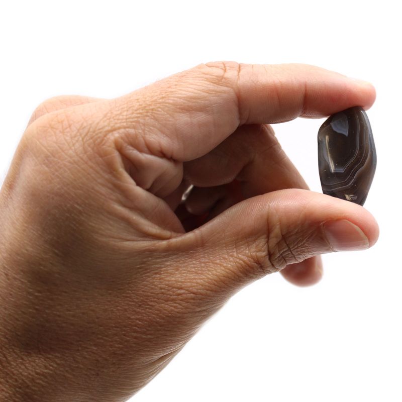 M Tumble Stone - Grey Agate