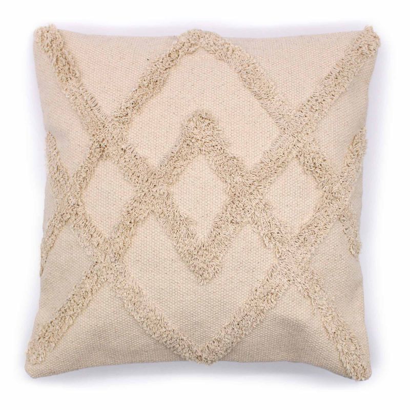 Lux Comfort Cushion Cover - Cream Lux Criss-Cross - 45x45cm