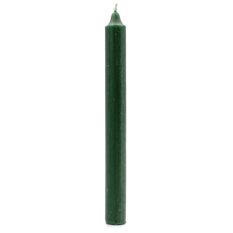 Bulk Solid Colour Dinner Candles - Rustic Holly Green
