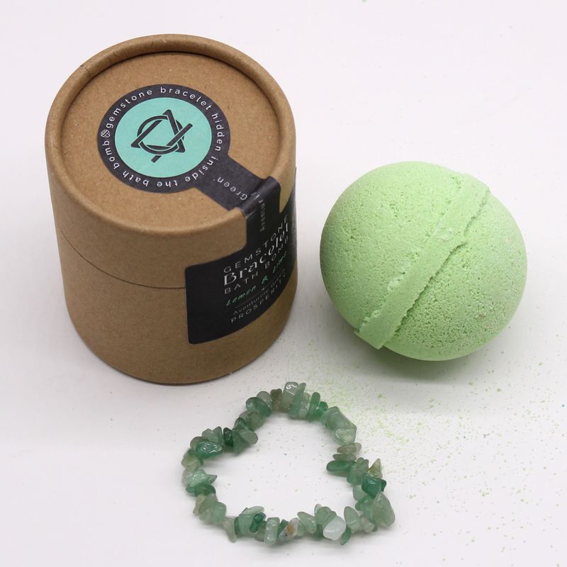 Green Aventurine Crystal Jewellery Bath Bomb