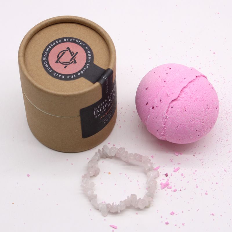 Rose Quartz Crystal Jewellery Bath Bomb