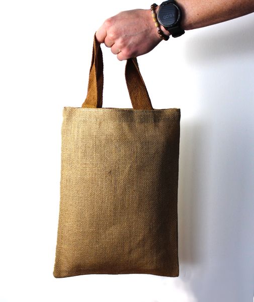 Jute Tote Bag - 5 assorted colour handles