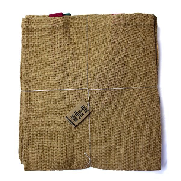 Large Jute Tote Bag - 5 assorted colour handles