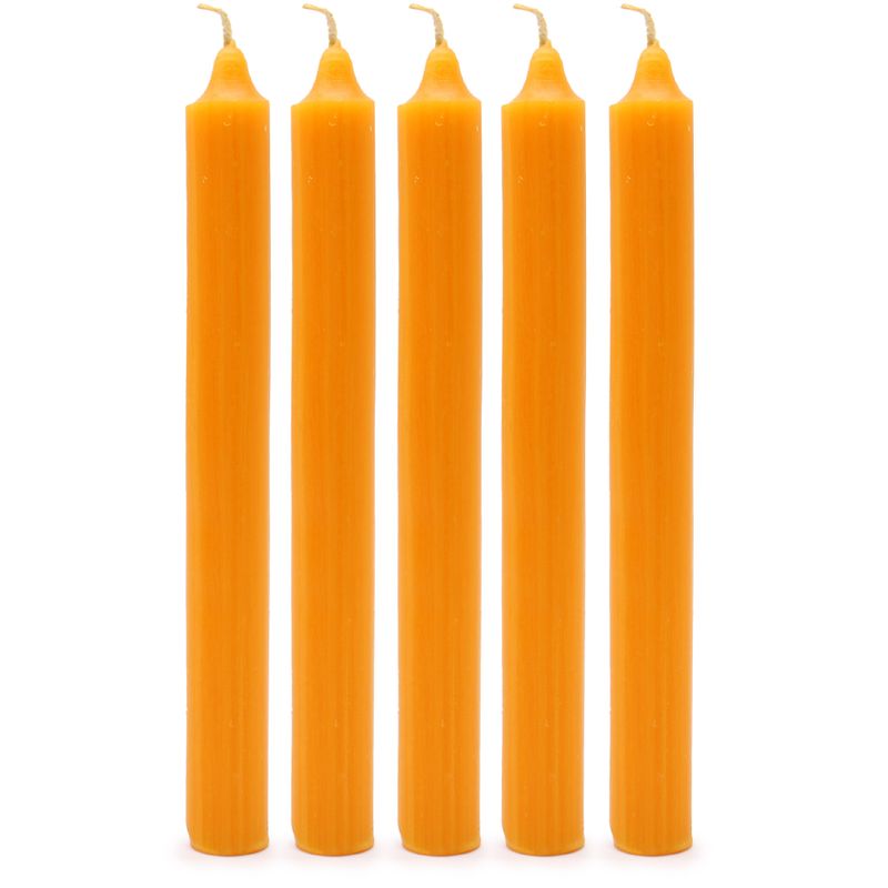 Solid Colour Dinner Candle Set - Pack of 21 - Rustic Mango
