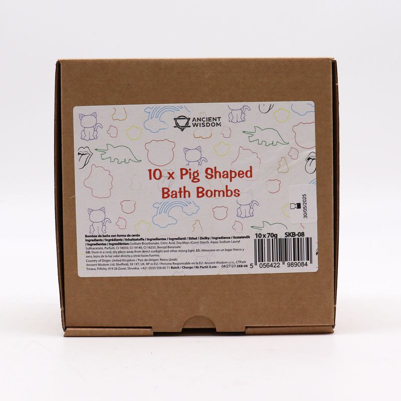 Pig Bath Bomb 70g - Vanilla Cup Cake