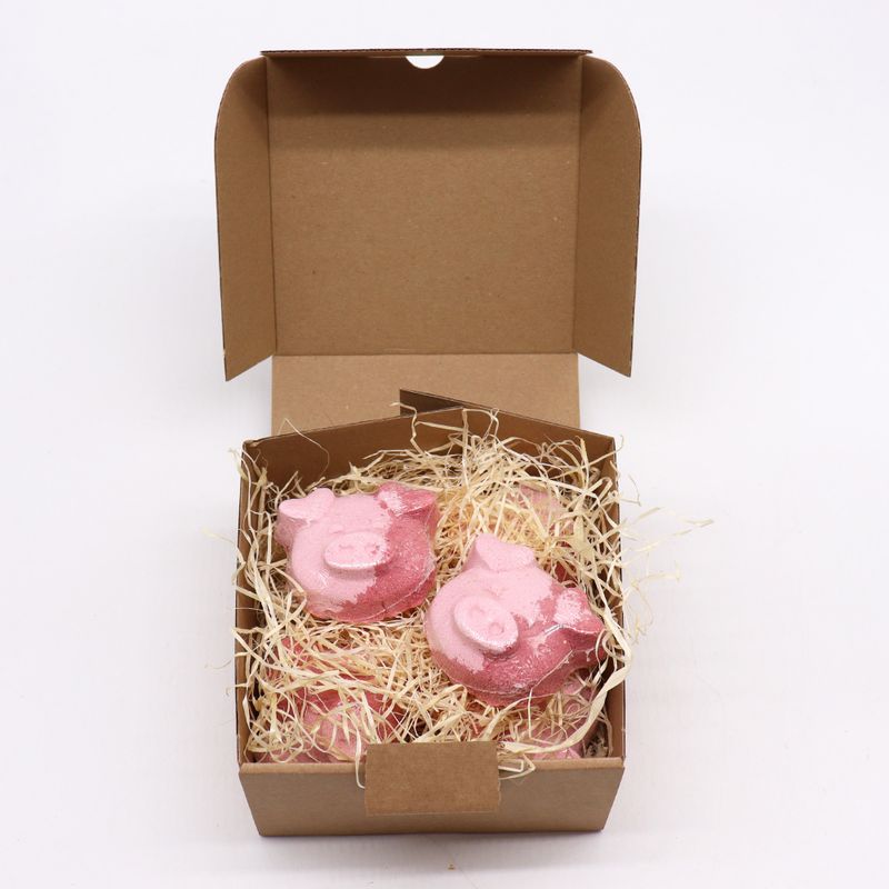 Pig Bath Bomb 70g - Vanilla Cup Cake