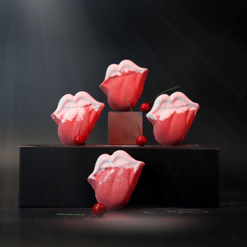 Lips Bath Bomb 60g - Raspberry & Pomergranate