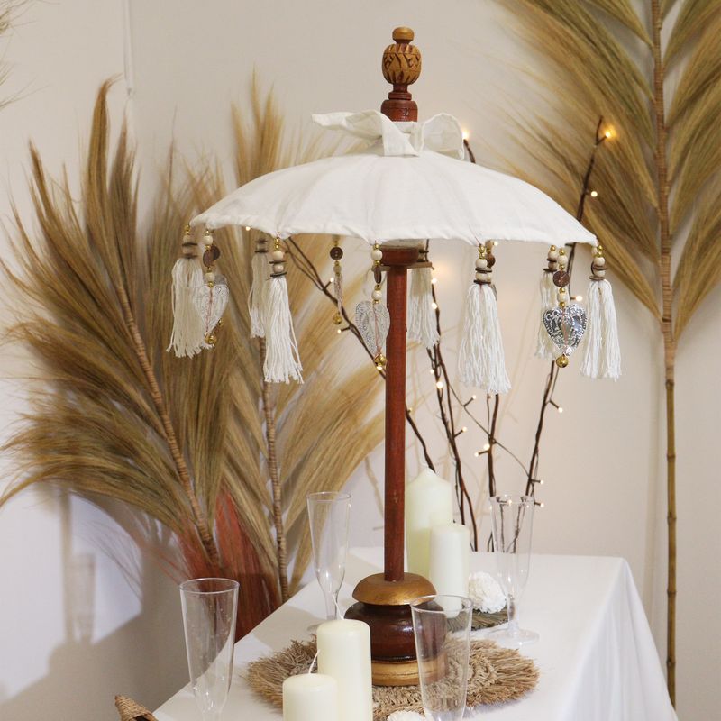 Bali Home Decor Parasol - Canvas - Natural - 40cm