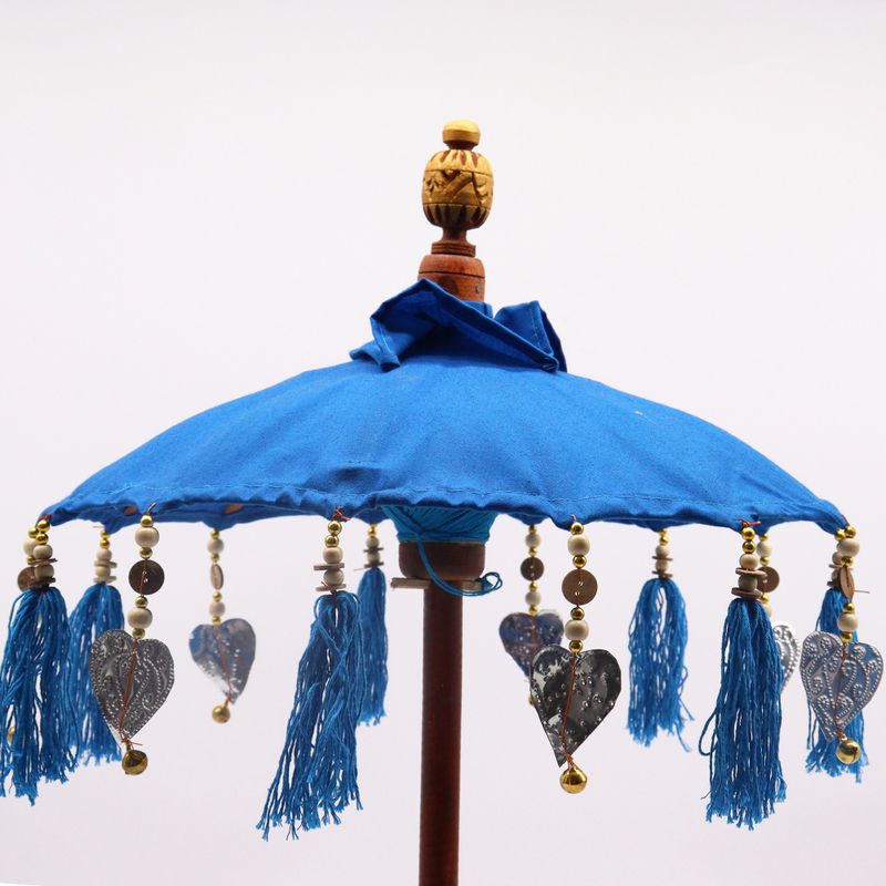 Bali Home Decor Parasol - Cotton - Turquoise - 40cm