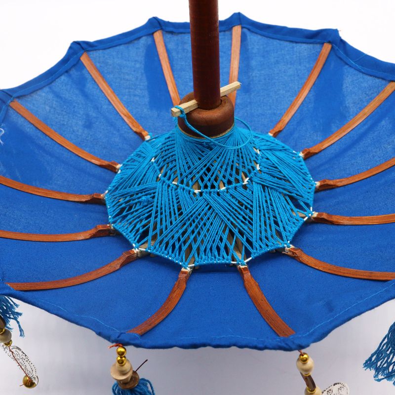 Bali Home Decor Parasol - Cotton - Turquoise - 40cm