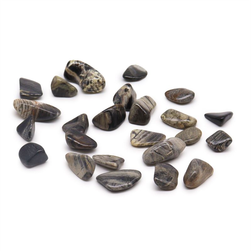 M Tumble Stone - Jasper - Silverleaf