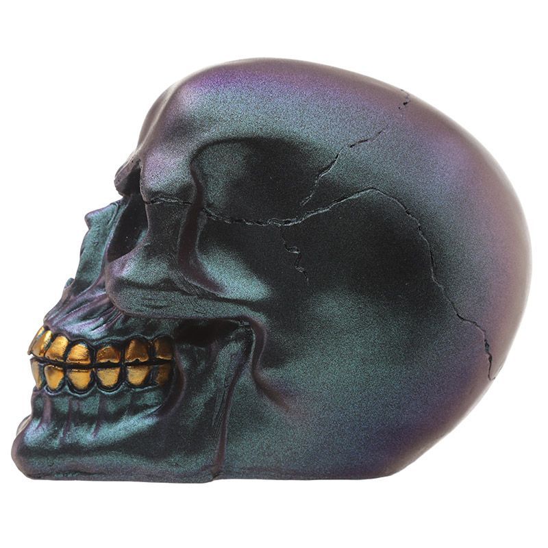 Dark Metallic and Gold Skull Decoration (asst)