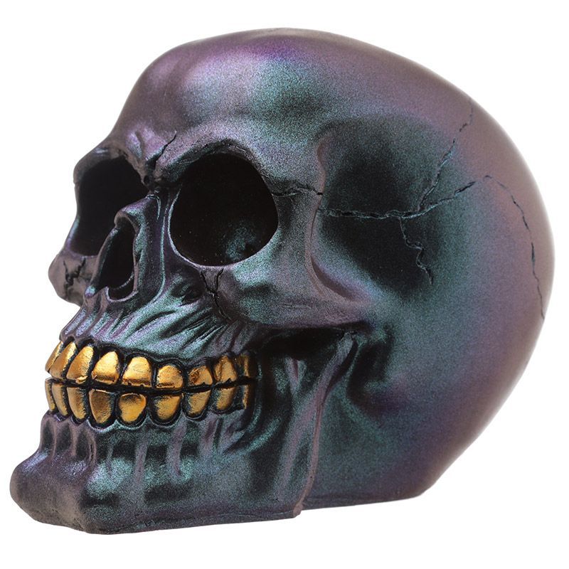 Dark Metallic and Gold Skull Decoration (asst)