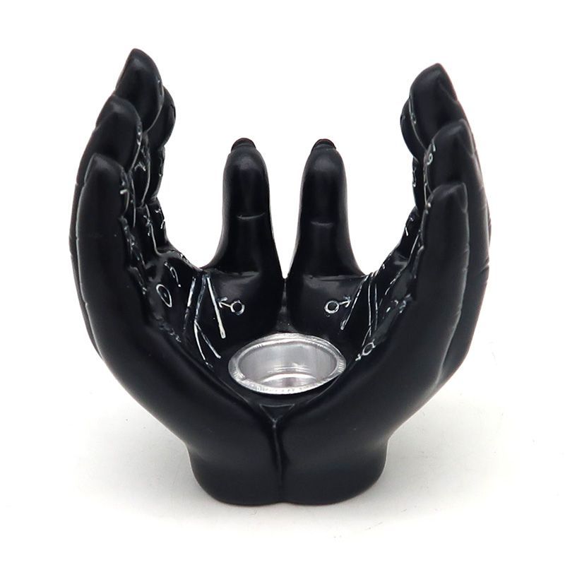 Mantric Hands/Tarot Hands Palms Open Incense Cone Burner