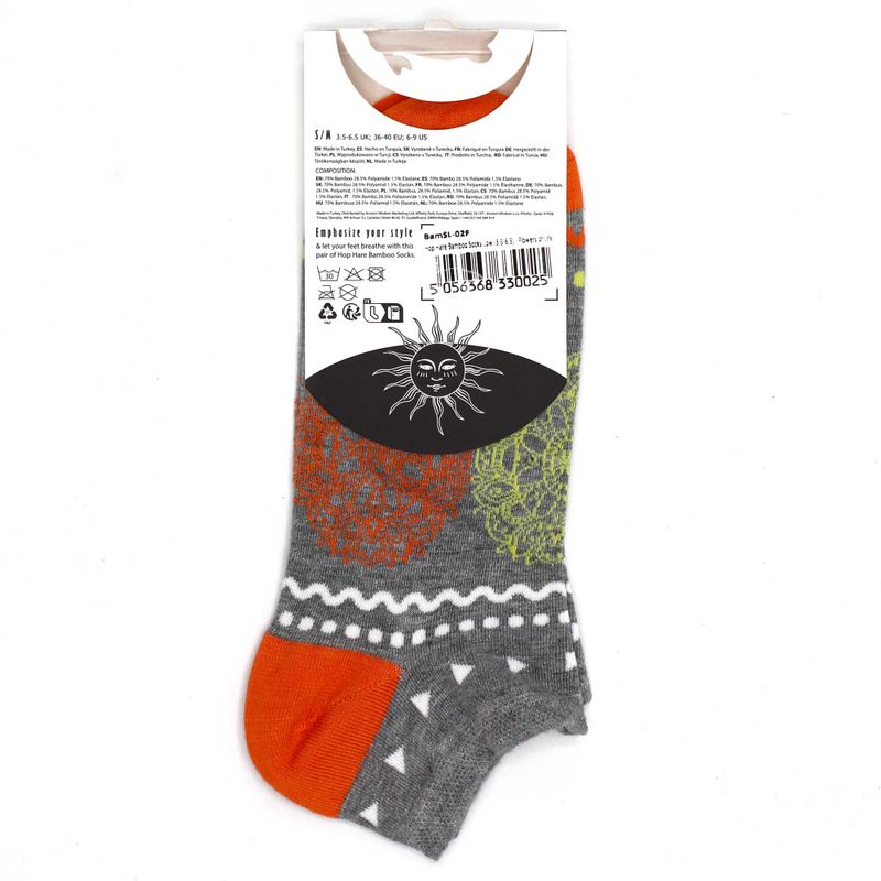 Hop Hare Bamboo Socks Low - Flowers of Life S/M