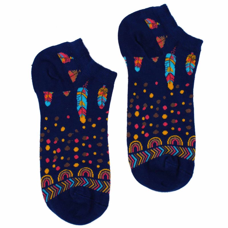 Hop Hare Bamboo Socks Low - Indian Feathers S/M