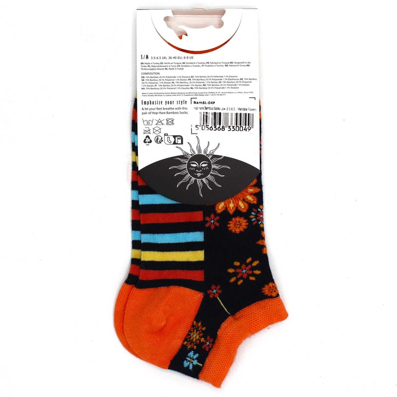 Hop Hare Bamboo Socks Low - Mandala Flowers S/M