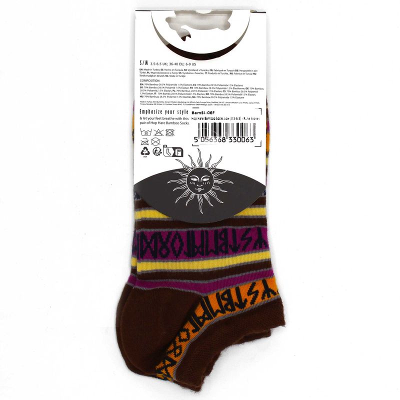 Hop Hare Bamboo Socks Low - Rune Stones S/M