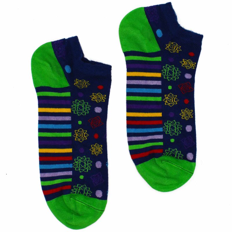 Hop Hare Bamboo Socks Low  - 7 Chakra S/M