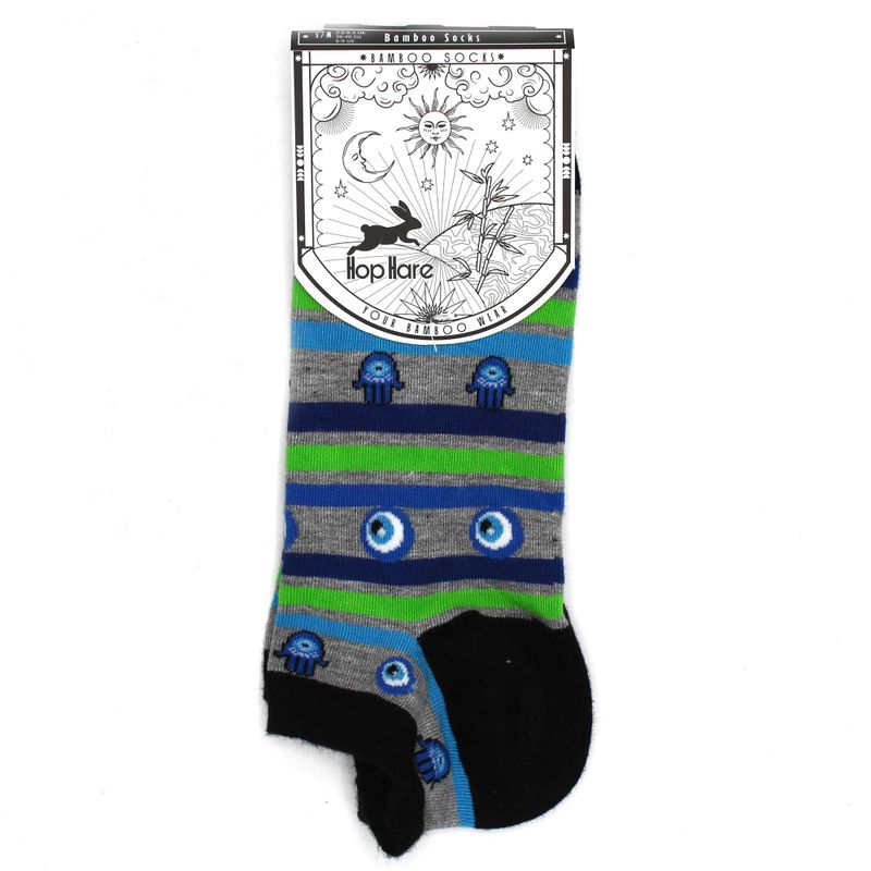 Hop Hare Bamboo Socks Low - Evil Eye & Hamsa S/M