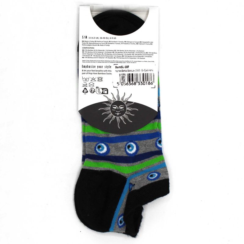 Hop Hare Bamboo Socks Low - Evil Eye & Hamsa S/M