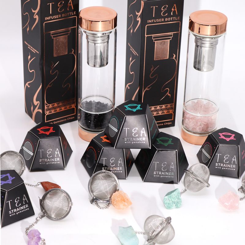 Raw Gemstone Tea Strainer - Aquamarine
