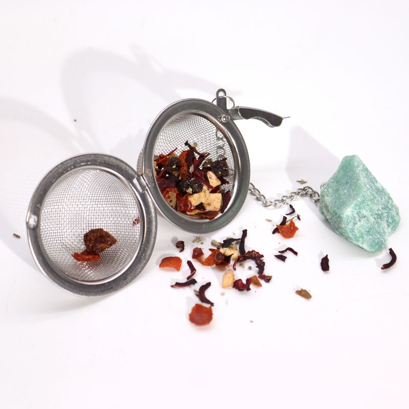 Raw Gemstone Tea Strainer - Mookaite