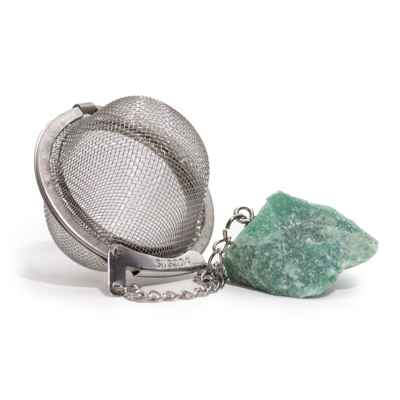 Raw Gemstone Tea Strainer - Green Aventurine