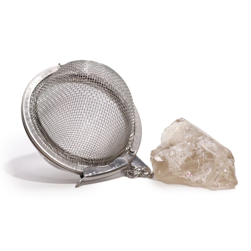 Raw Gemstone Tea Strainer - Smoky Quartz