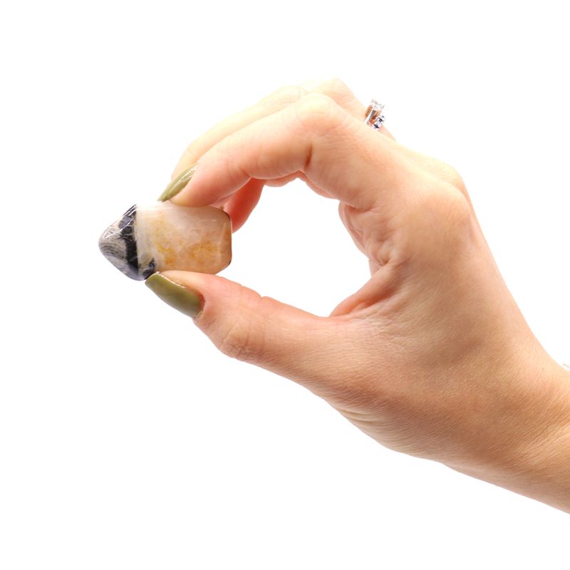 Medium African Tumble Stone - Jasper Silver Leaf