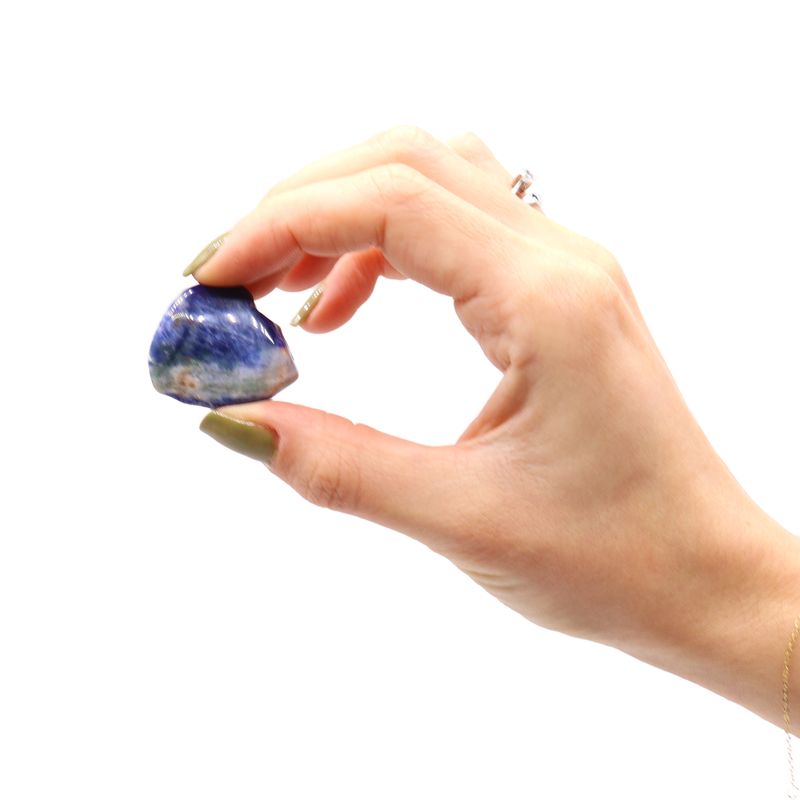 Medium African Tumble Stone - Sodalite - Spotted Blue
