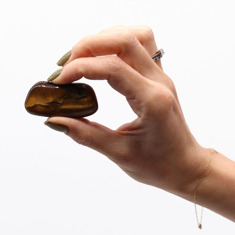 Large African Tumble Stone - Tiger's Eye - Golden