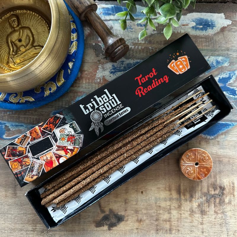 Tribal Soul Spiritual Incense Sticks and Ceramic Holder - Tarot reading