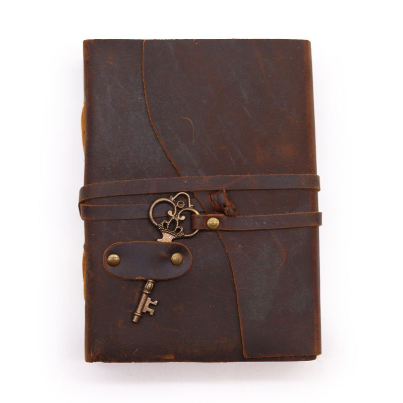 Oiled Leather & Key - 200 pages deckle-edged - 5x7"