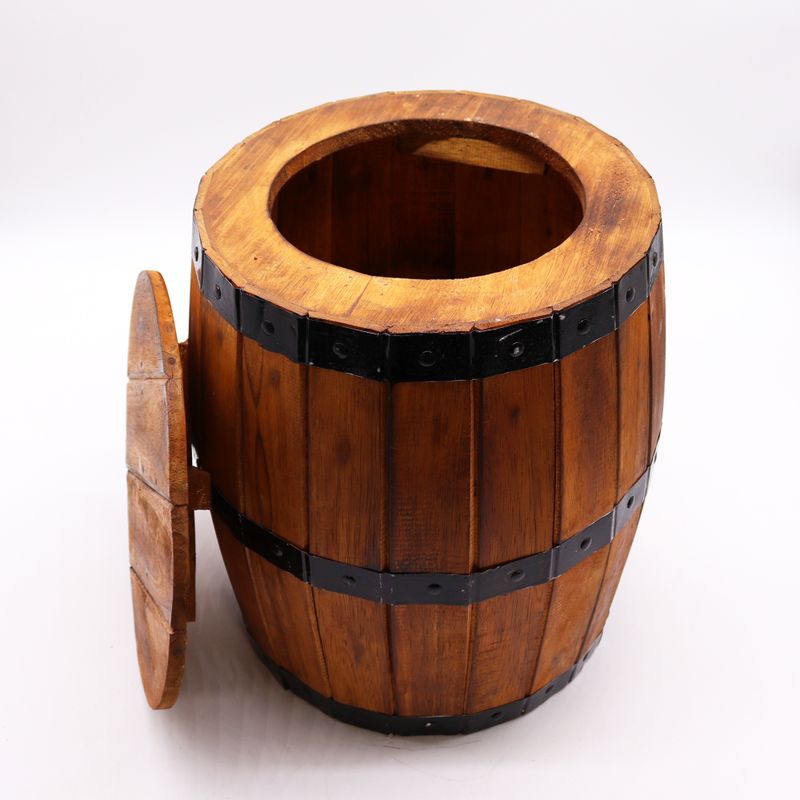 Beer Barrel Stool & Parasol Stand 38x32cm - Natural