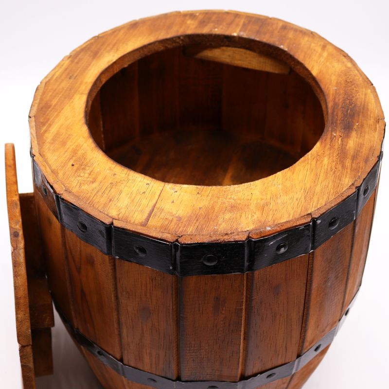 Beer Barrel Stool & Parasol Stand 38x32cm - Natural