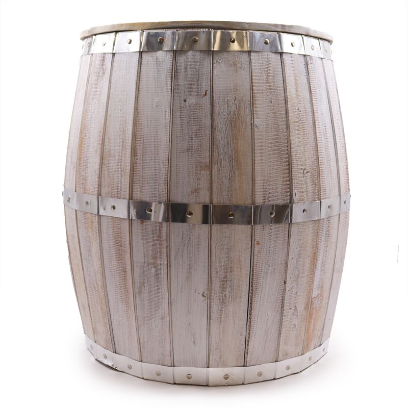 Beer Barrel Table - Whitewash 60x48,5cm